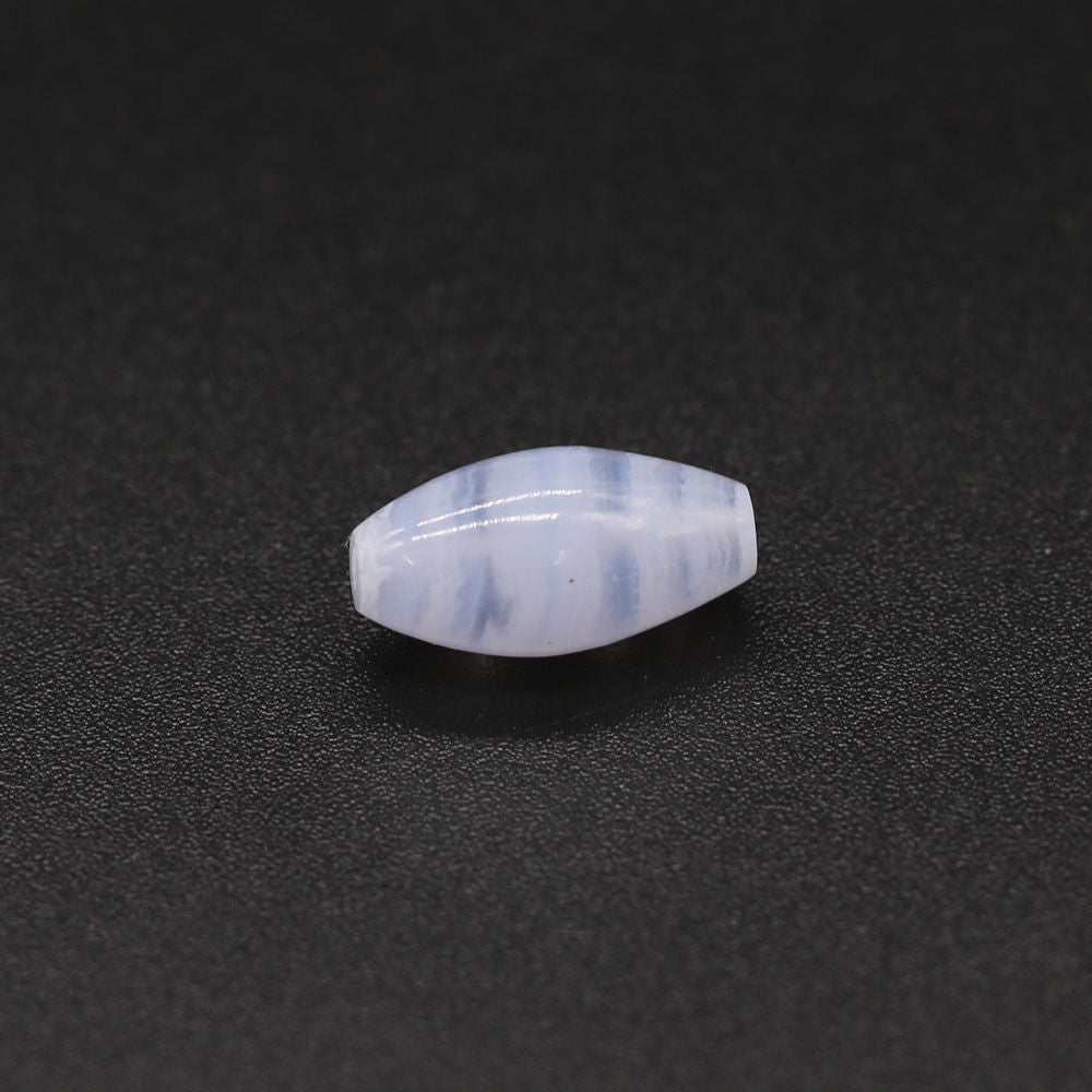 Blue Lace Agate Smooth Rice (Full Drill)