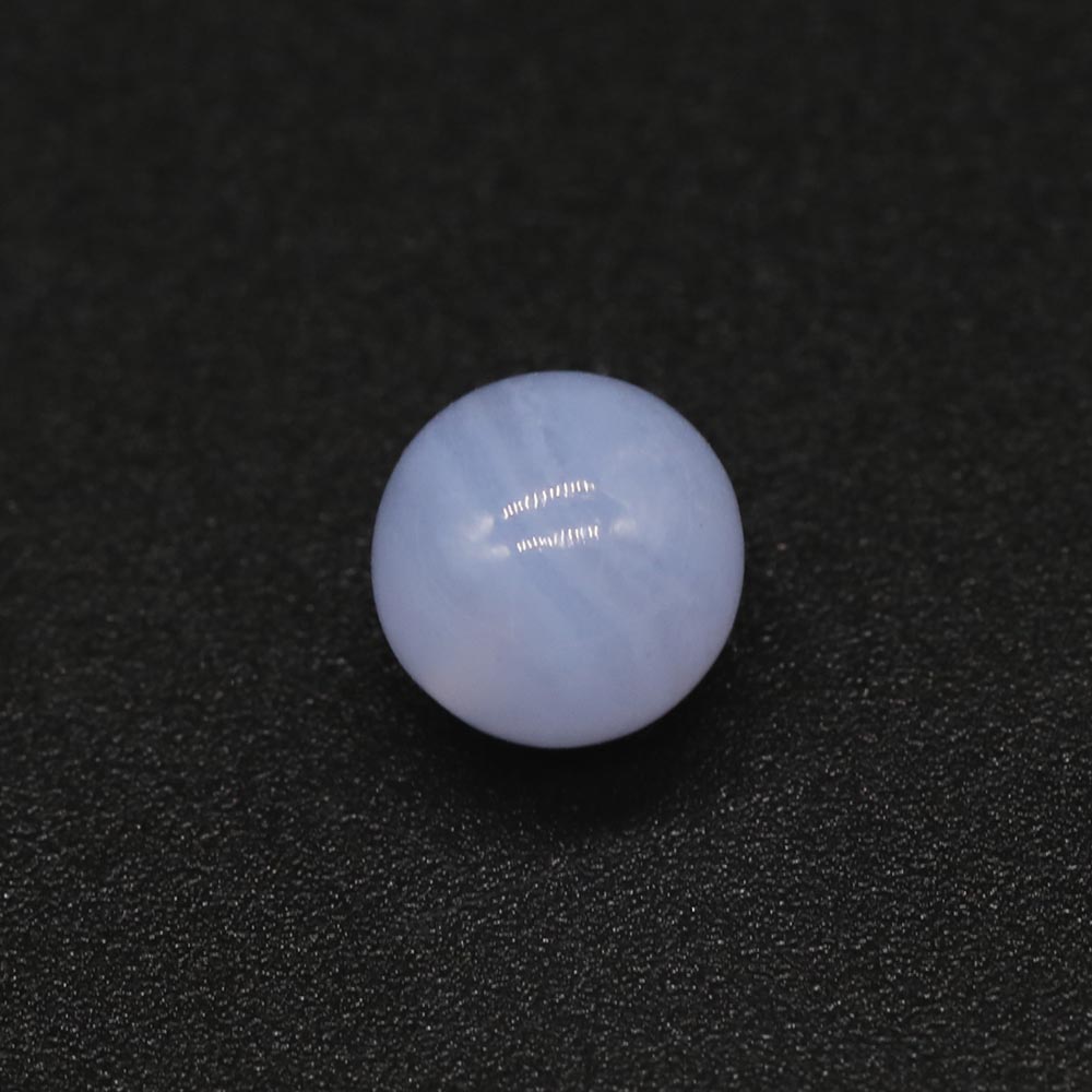 Blue Lace Agate Smooth Round Balls (Half Drill)
