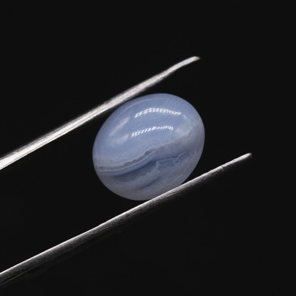 Blue Lace Agate Smooth Oval Briolette