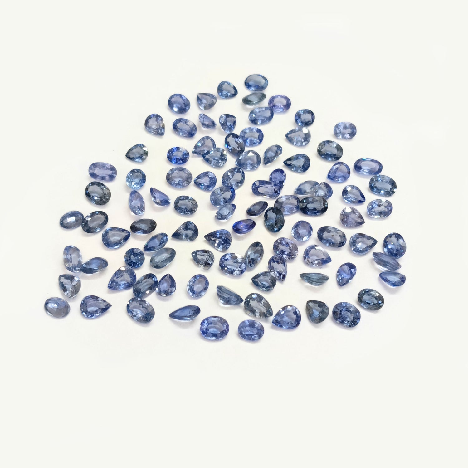 Natural Blue Sapphire (Ceylon) (Heated) 4x3mm to 5x3mm Mix Shape Faceted