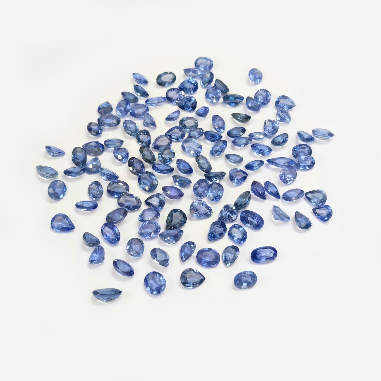 Natural Blue Sapphire (Ceylon) (Heated) 4x3mm to 5x3mm Mix Shape Faceted