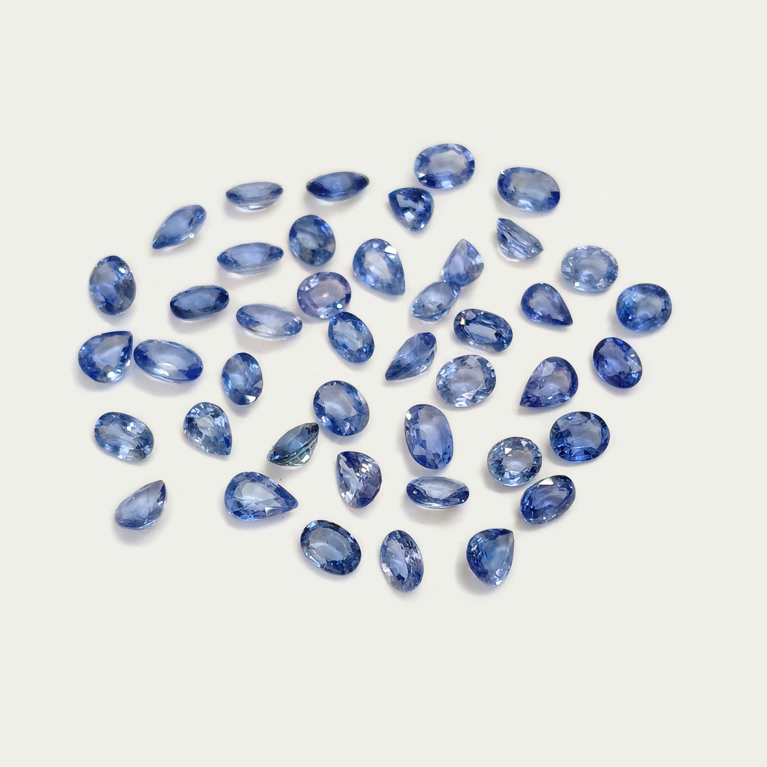 Natural Blue Sapphire (Ceylon) (Heated) 6x5mm to 7x5mm Mix Shape Faceted