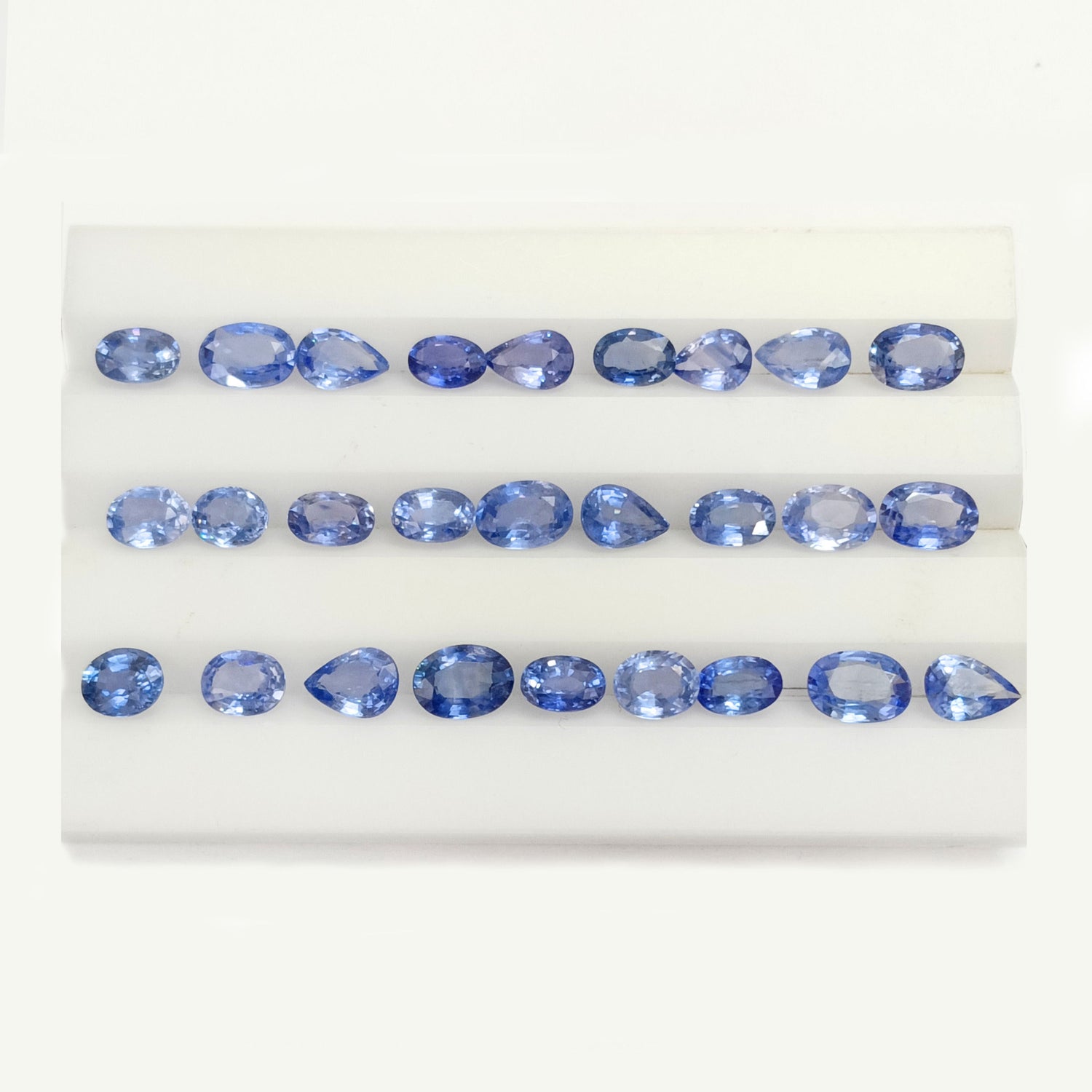 Natural Blue Sapphire (Ceylon) (Heated) 6x5mm to 7x5mm Mix Shape Faceted