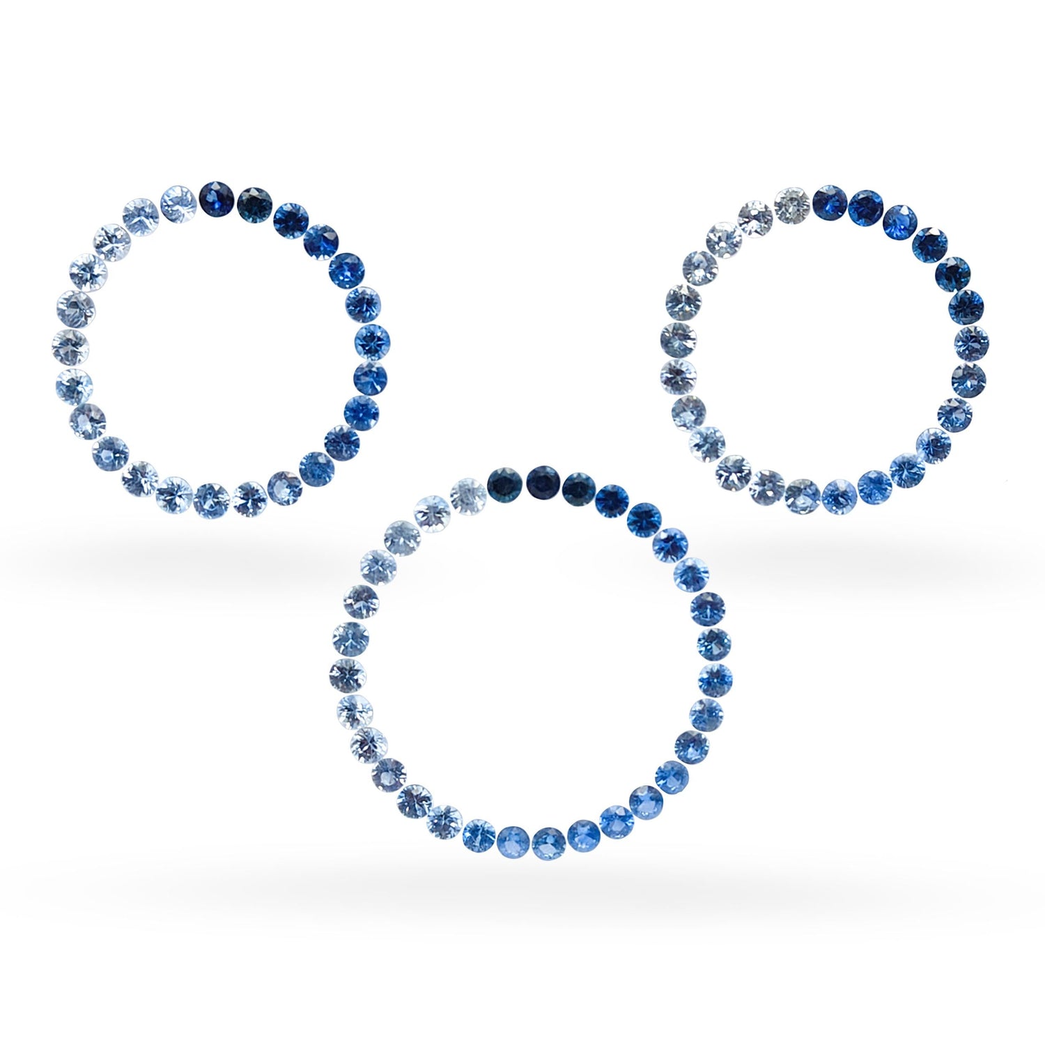 Natural Blue Sapphire (Madagascar) (Heated) 4mm Round Faceted Set