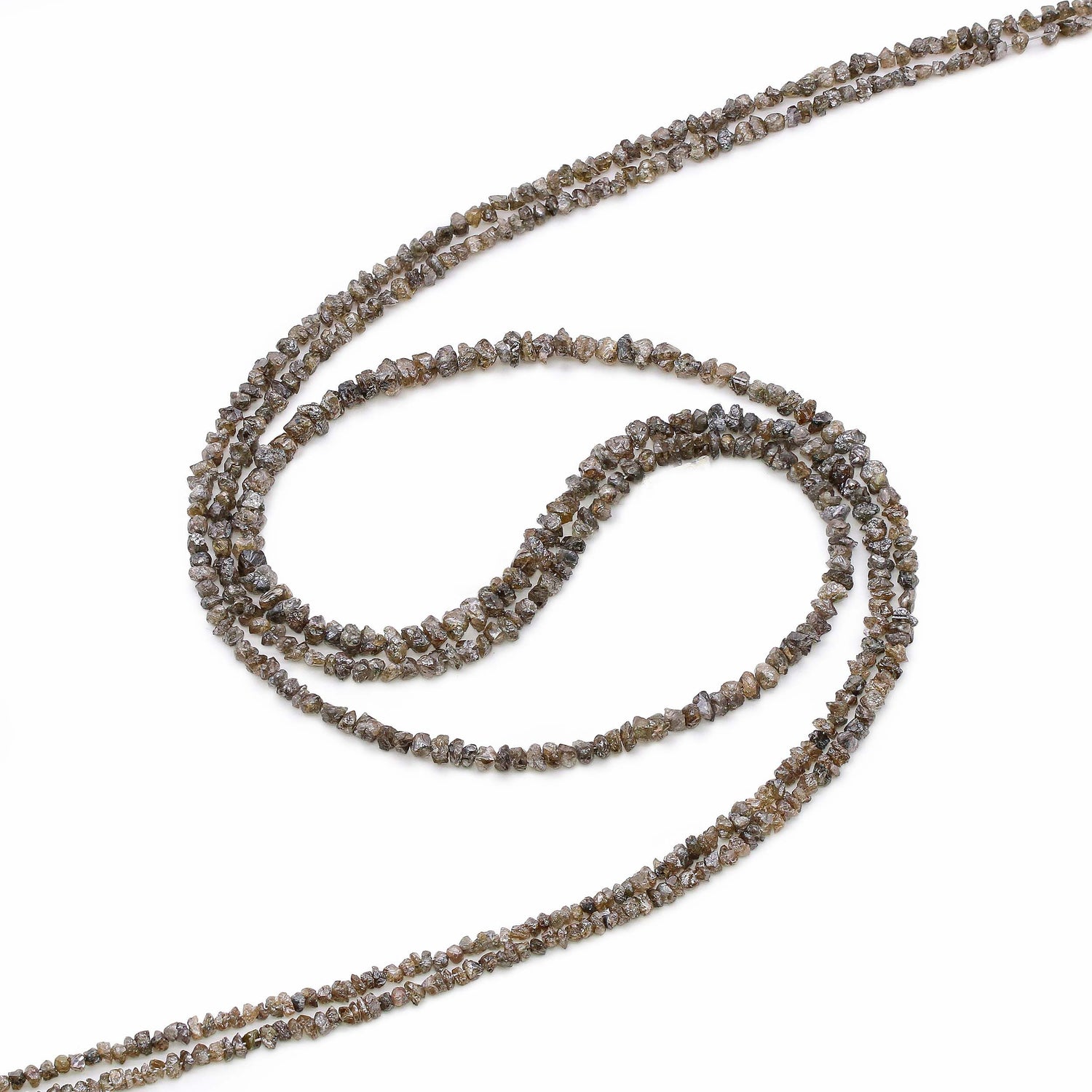 Brown Diamond 2mm to 4mm Raw Uncut Nugget Beads (16 Inch)