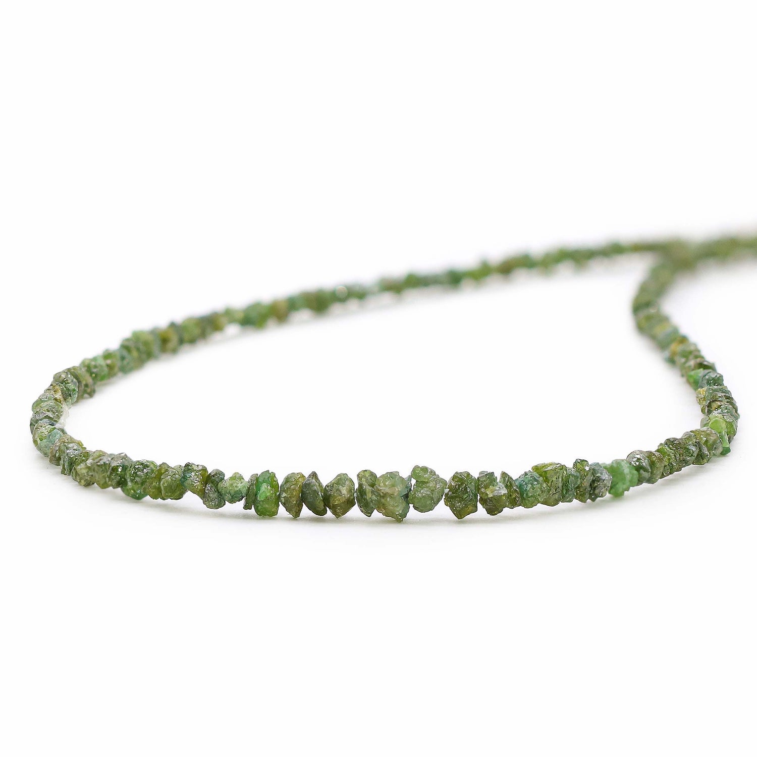 Green Diamond 2mm to 4mm Raw Uncut Nugget Beads (17 Inch)