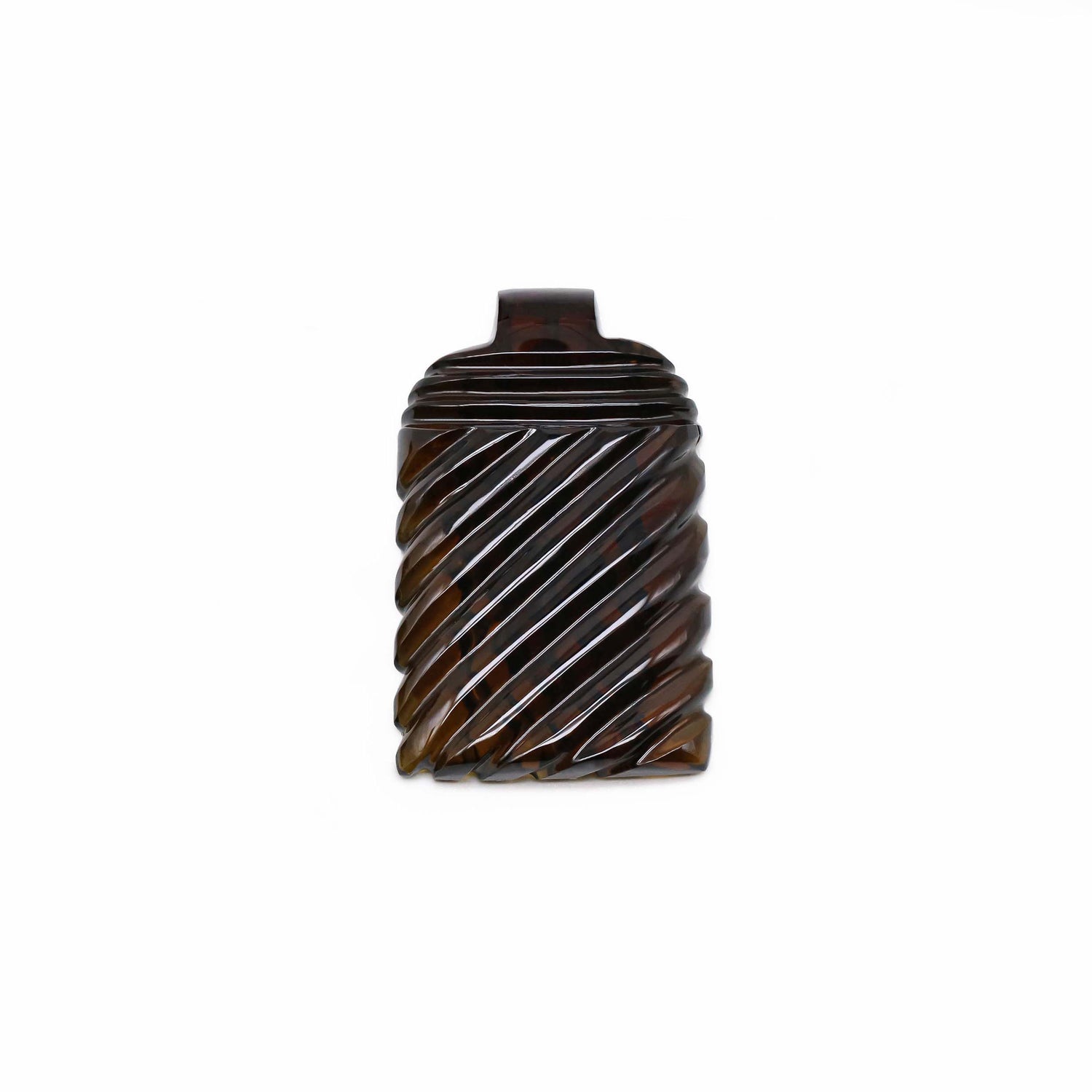 Brown Tourmaline 26.50x16.50mm Carved Fancy Slice