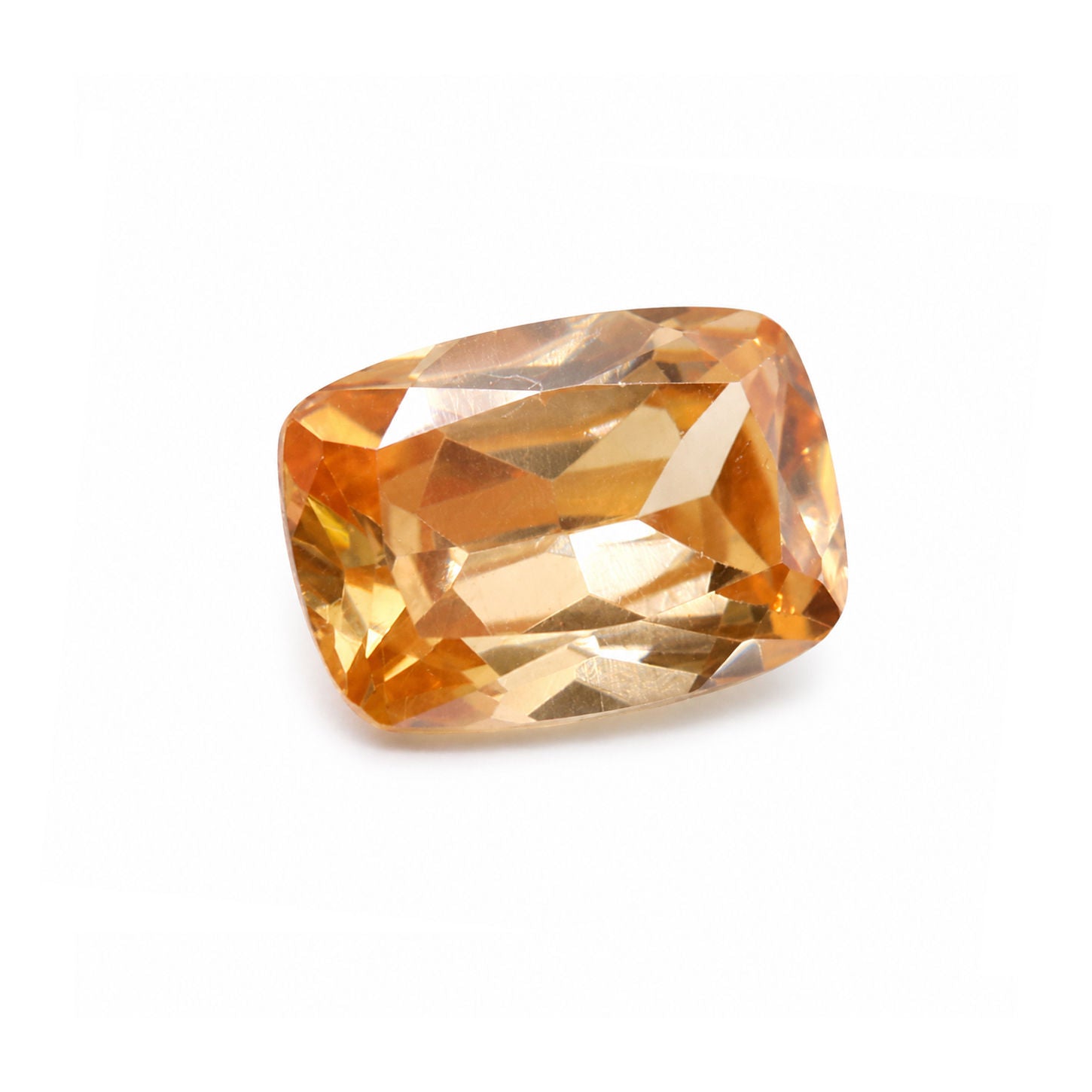 Cubic Zirconia (Champagne Color) Elongated Cushion Faceted