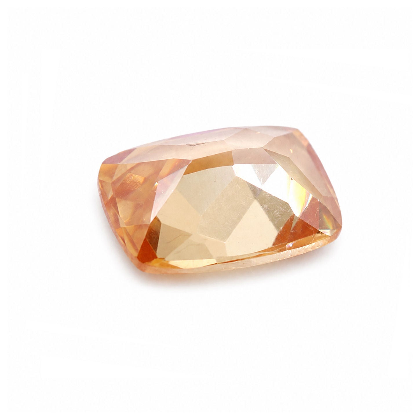 Cubic Zirconia (Champagne Color) Elongated Cushion Faceted