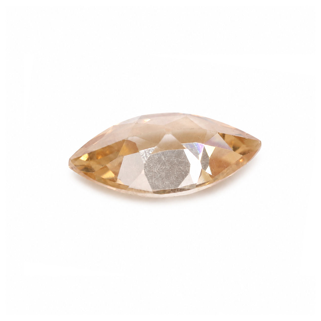 Cubic Zirconia (Champagne Color) Marquise Faceted