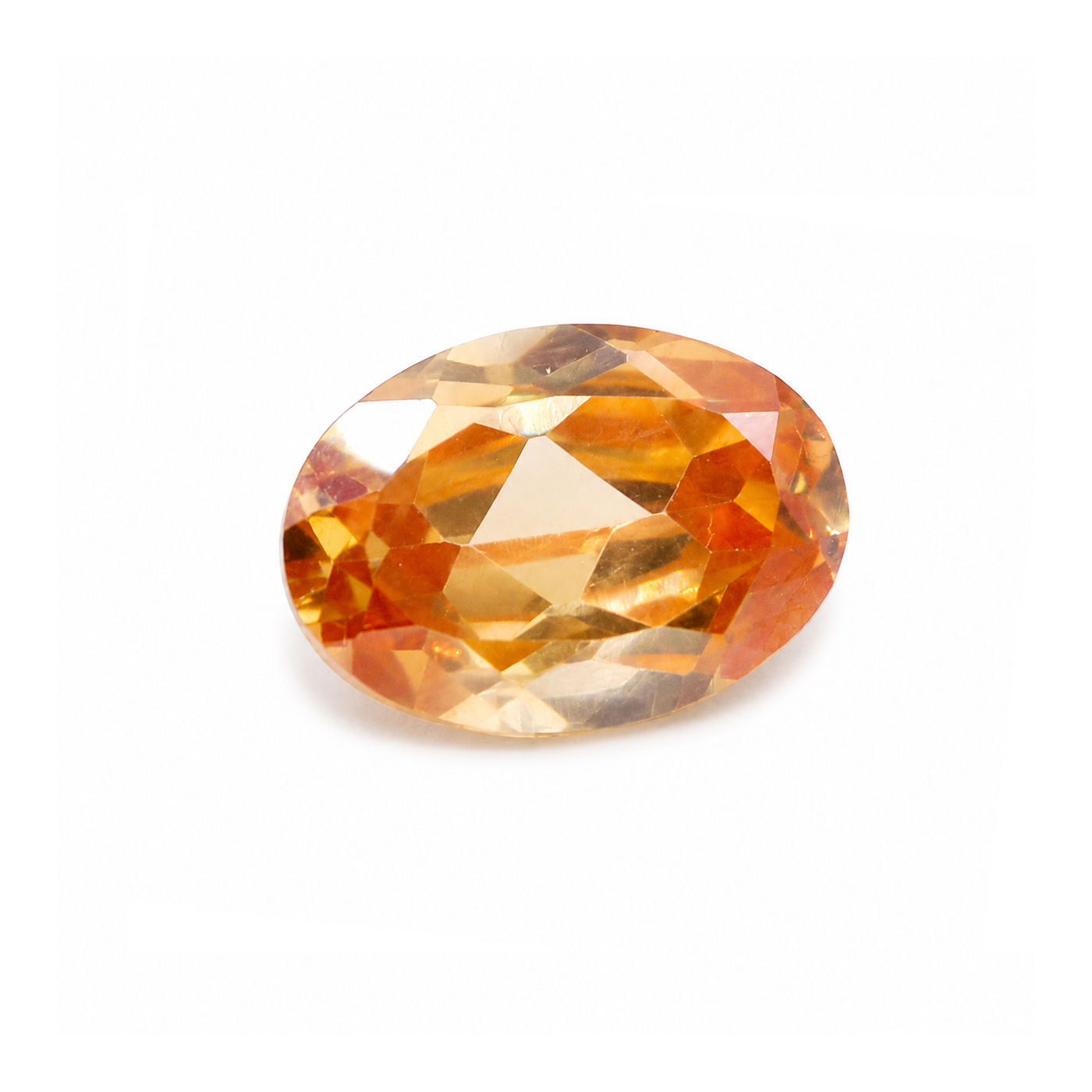 Cubic Zirconia (Champagne Color) Oval Faceted