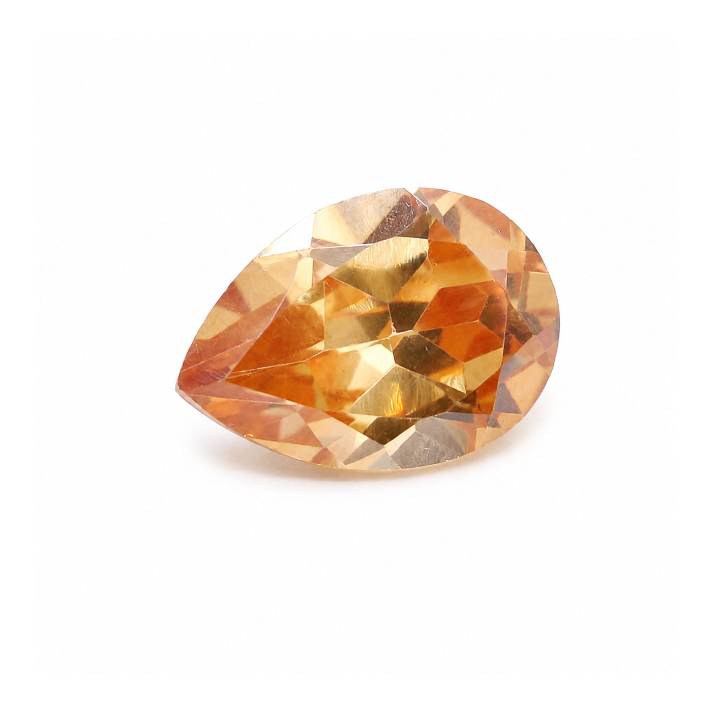 Cubic Zirconia (Champagne Color) Pear Faceted