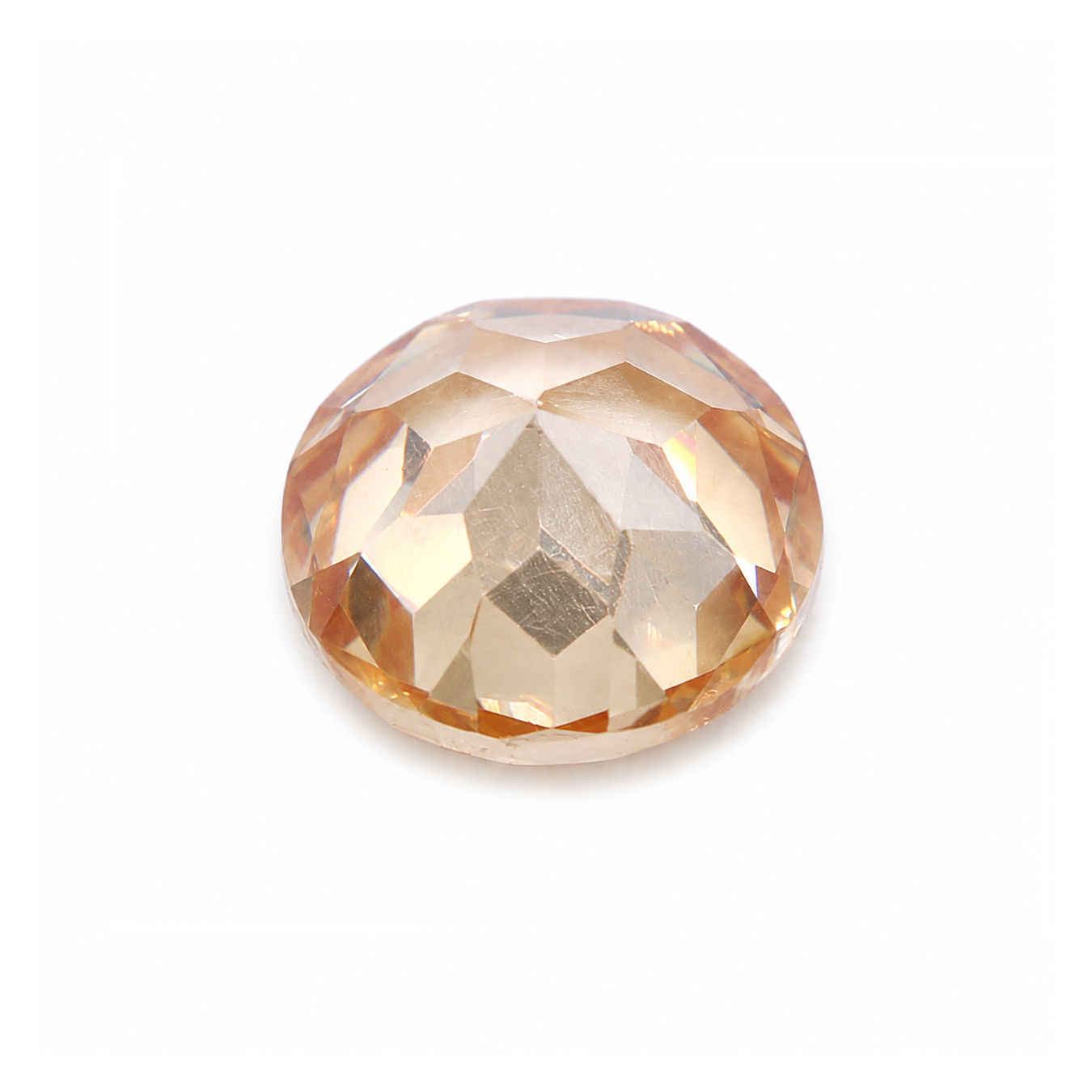 Cubic Zirconia (Champagne Color) Round Faceted
