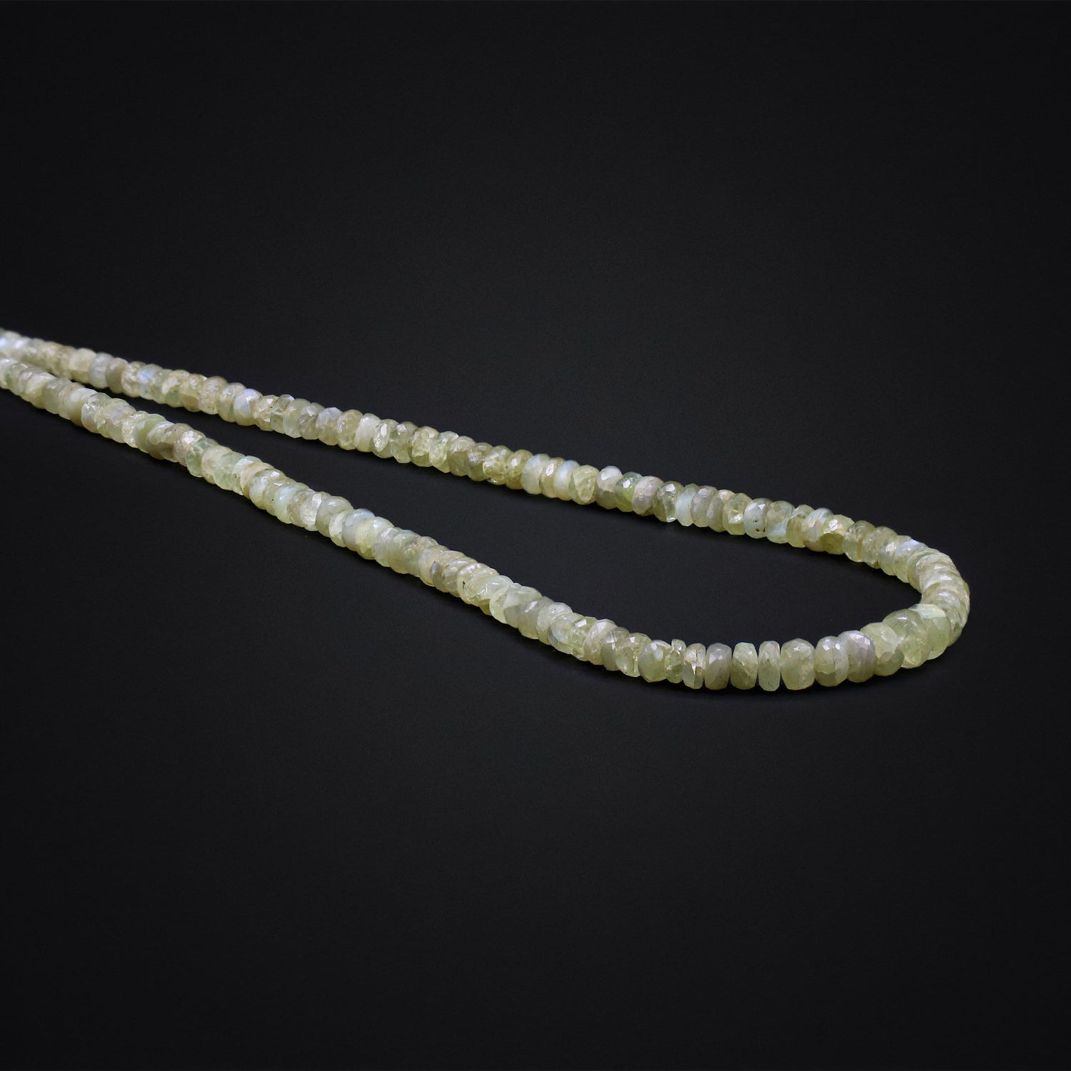 Chrysoberyl Cat's Eye 4mm to 6.50mm Rondelle Faceted Beads (12 Inch)