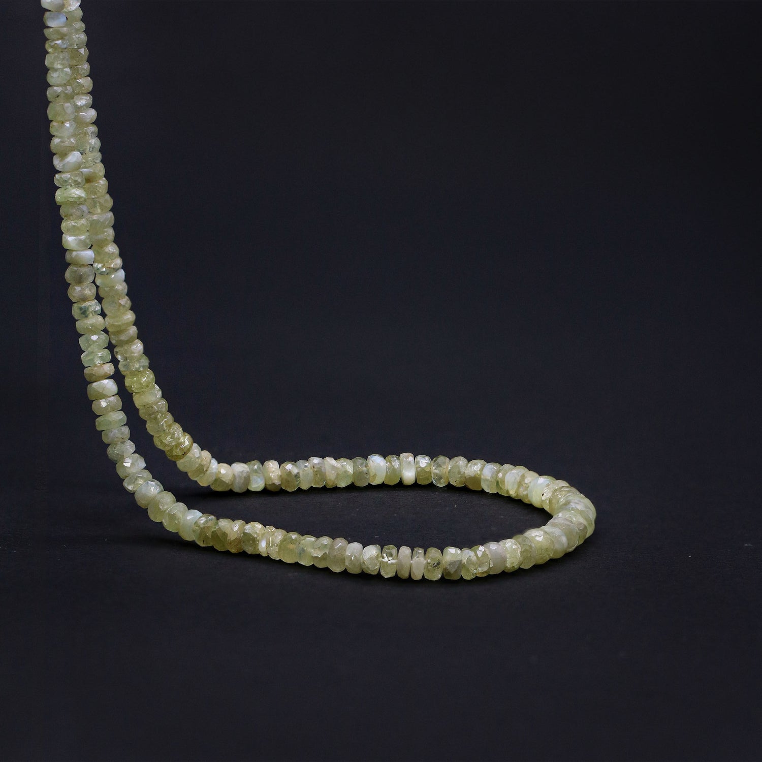 Chrysoberyl Cat's Eye 4mm to 6.50mm Rondelle Faceted Beads (12 Inch)