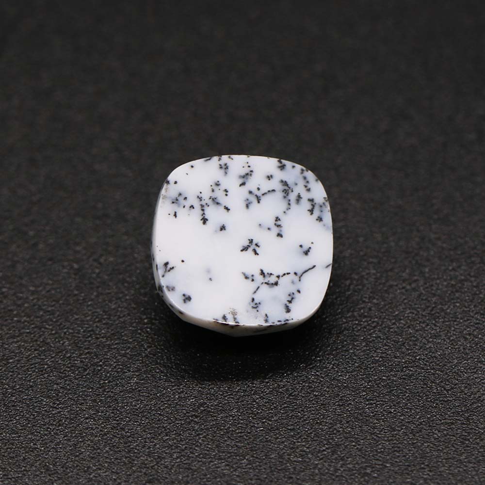 Dendritic Opal Cushion Rose Cut Faceted Cab