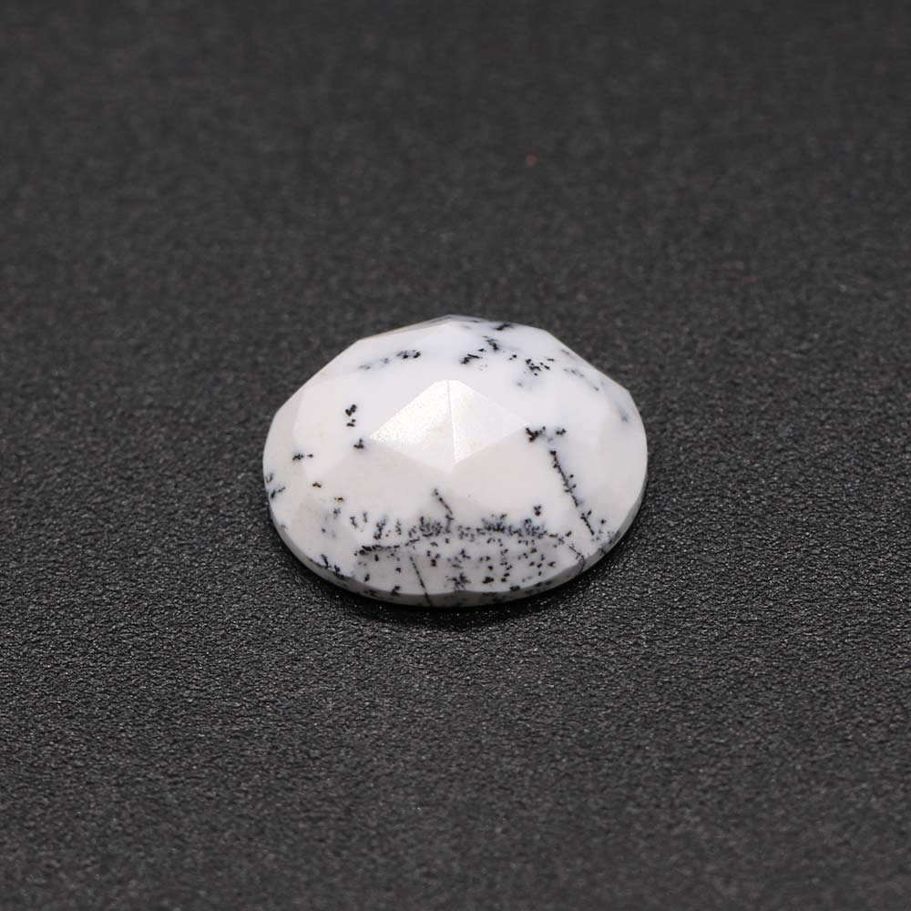 Dendritic Opal Oval Rose Cut Faceted Cab