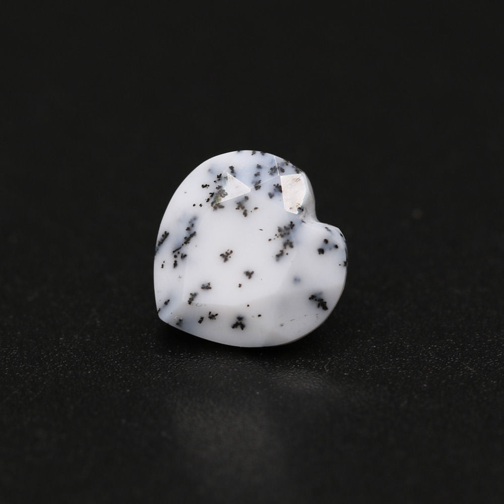 Dendritic Opal Heart Shape Faceted