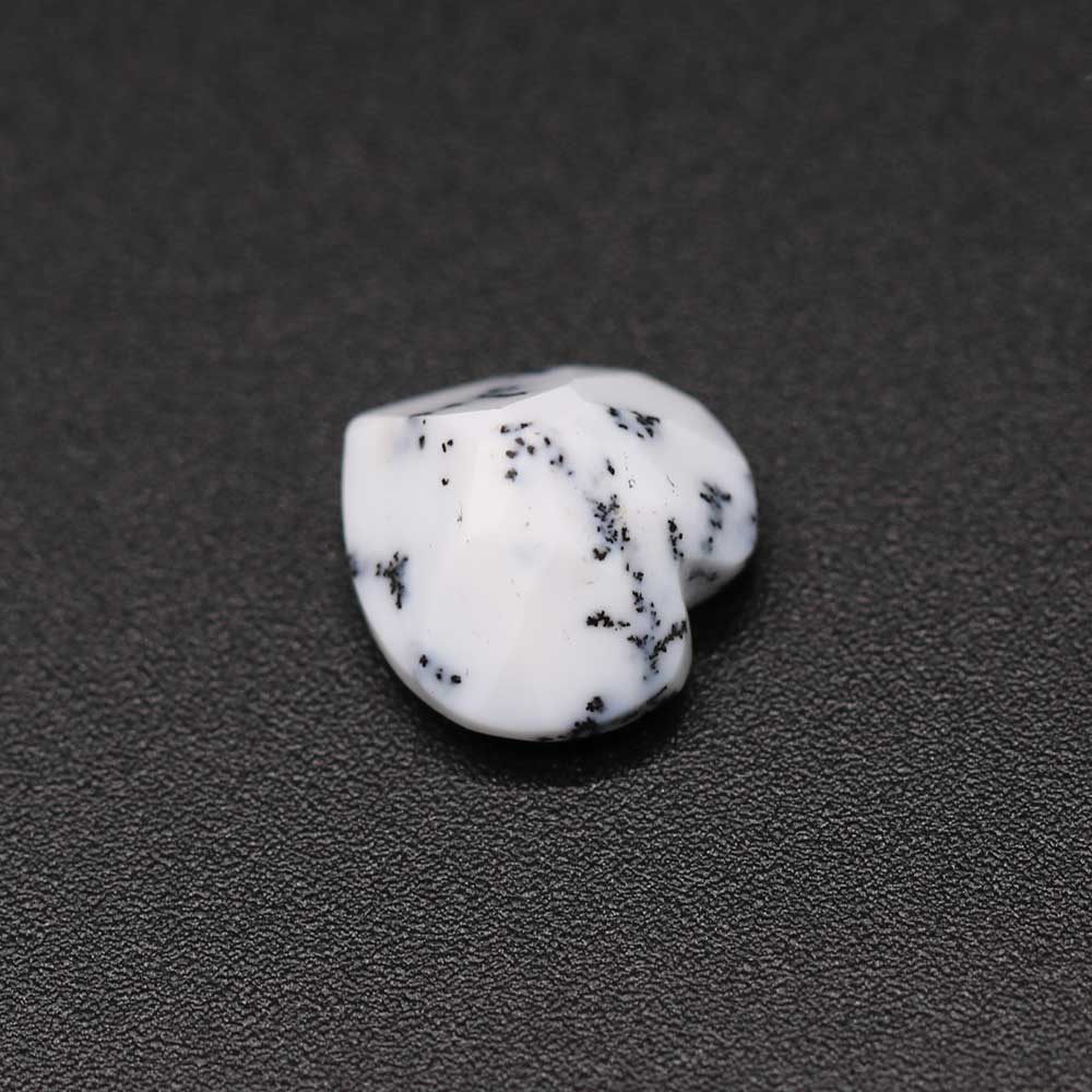 Dendritic Opal Heart Shape Faceted