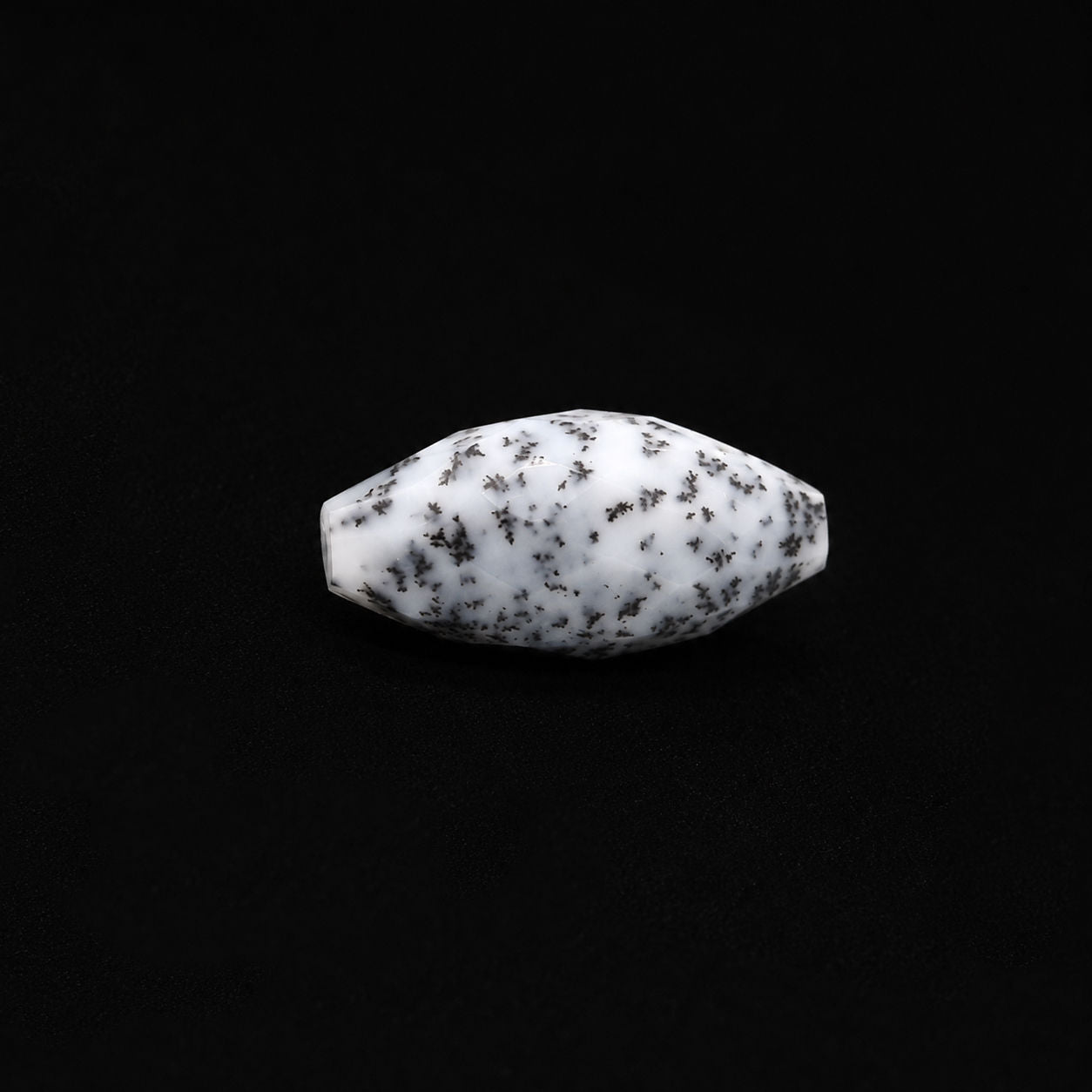 Dendritic Opal Rice Faceted (Full Drill)