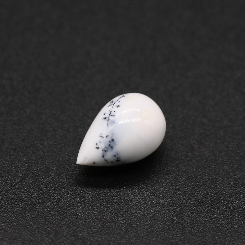 Dendritic Opal Smooth Drops Briolette (Full Drill)