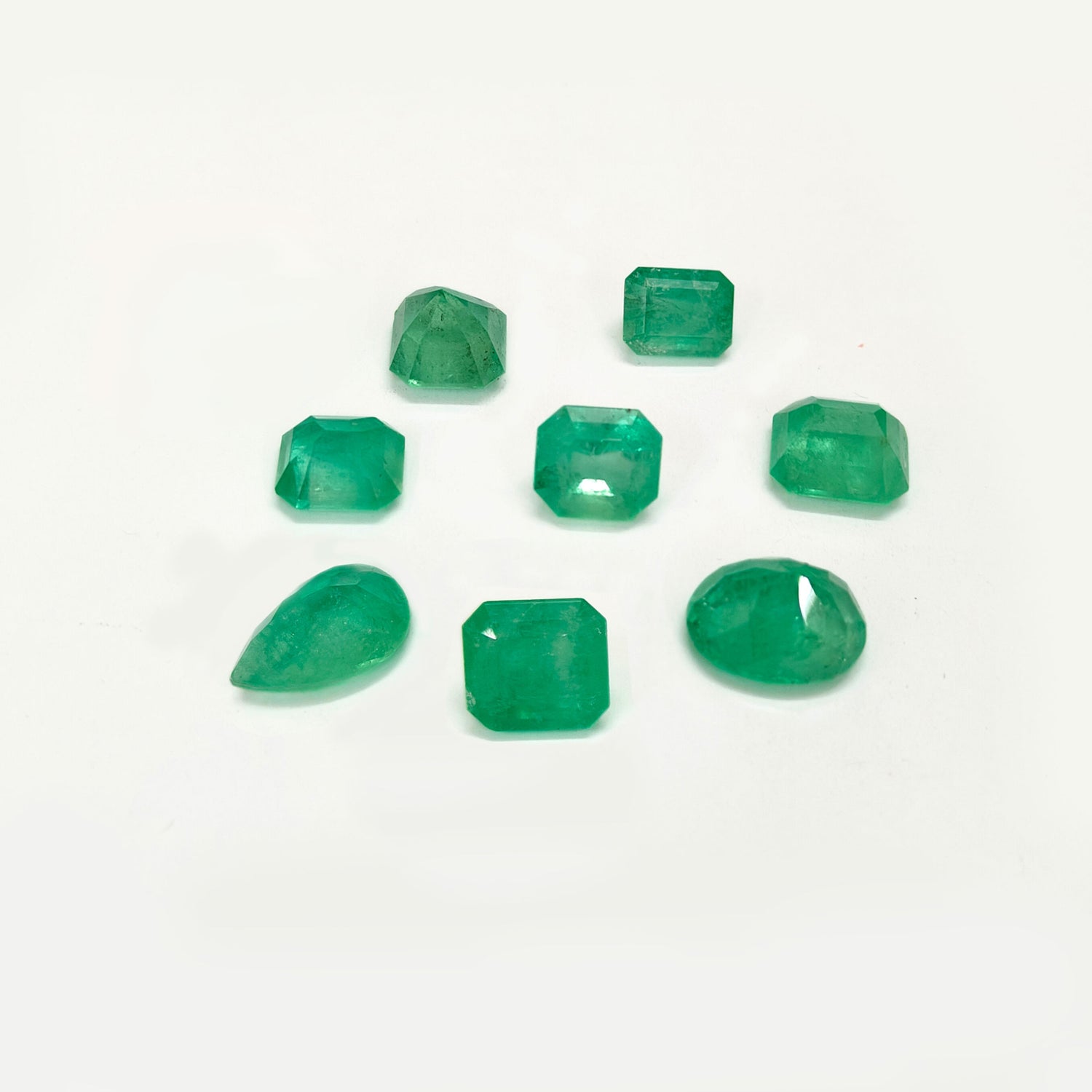 Natural Emerald (Colombia) 9.50x7.50mm to 13x13mm Mix Shape Faceted