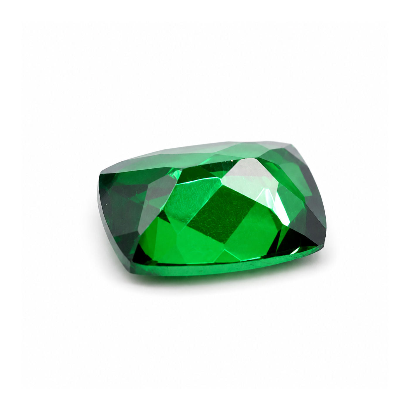 Cubic Zirconia (Emerald Color) Elongated Cushion Faceted