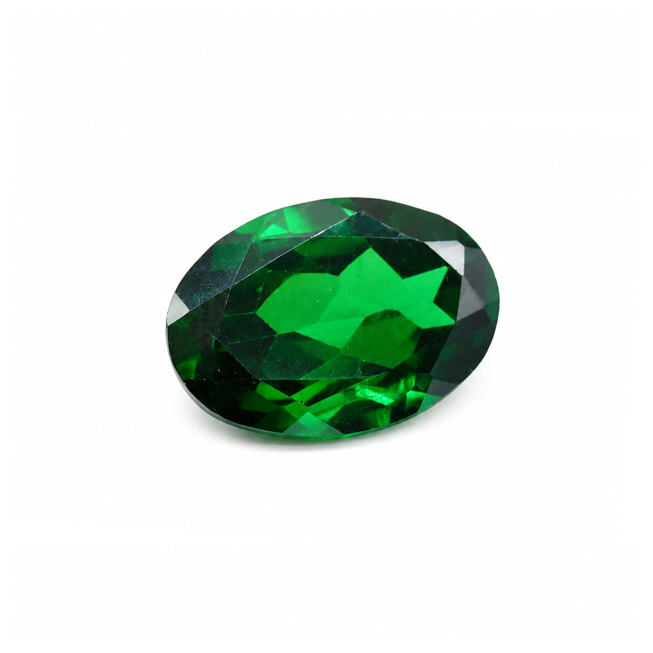 Cubic Zirconia (Emerald Color) Oval Faceted