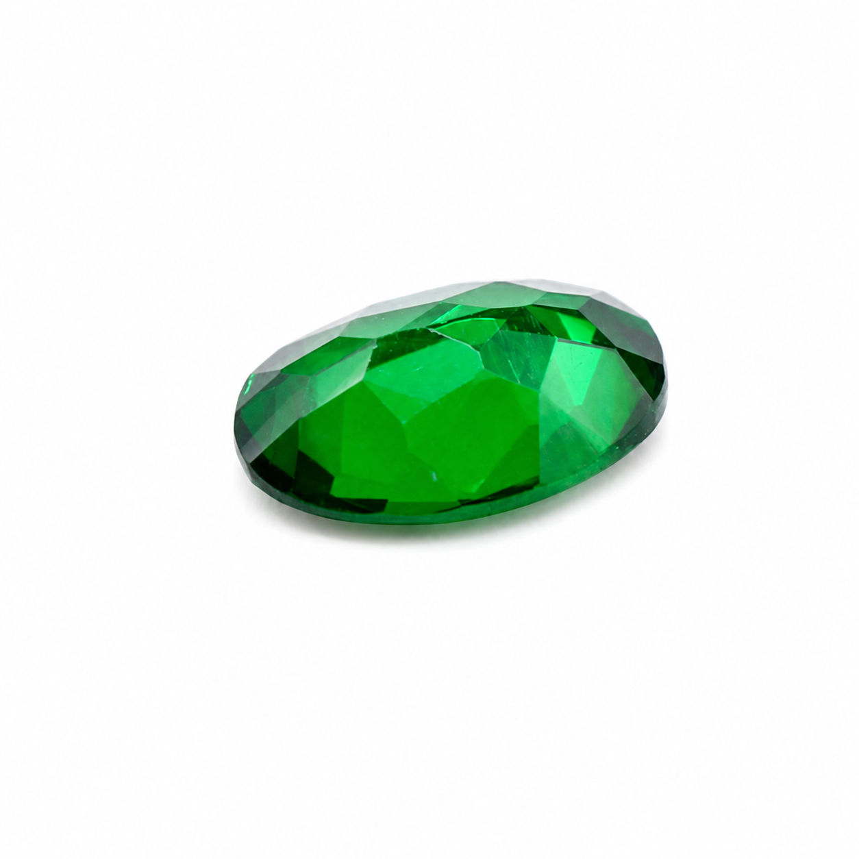Cubic Zirconia (Emerald Color) Oval Faceted