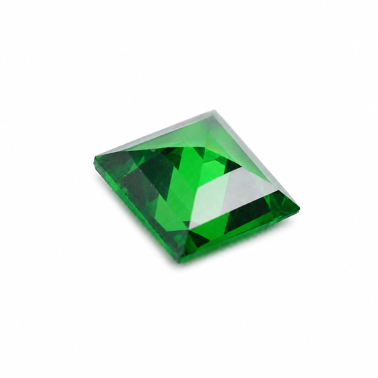 Cubic Zirconia (Emerald Color) Square Faceted