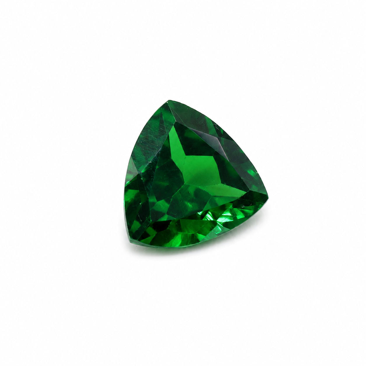 Cubic Zirconia (Emerald Color) Trillion Faceted