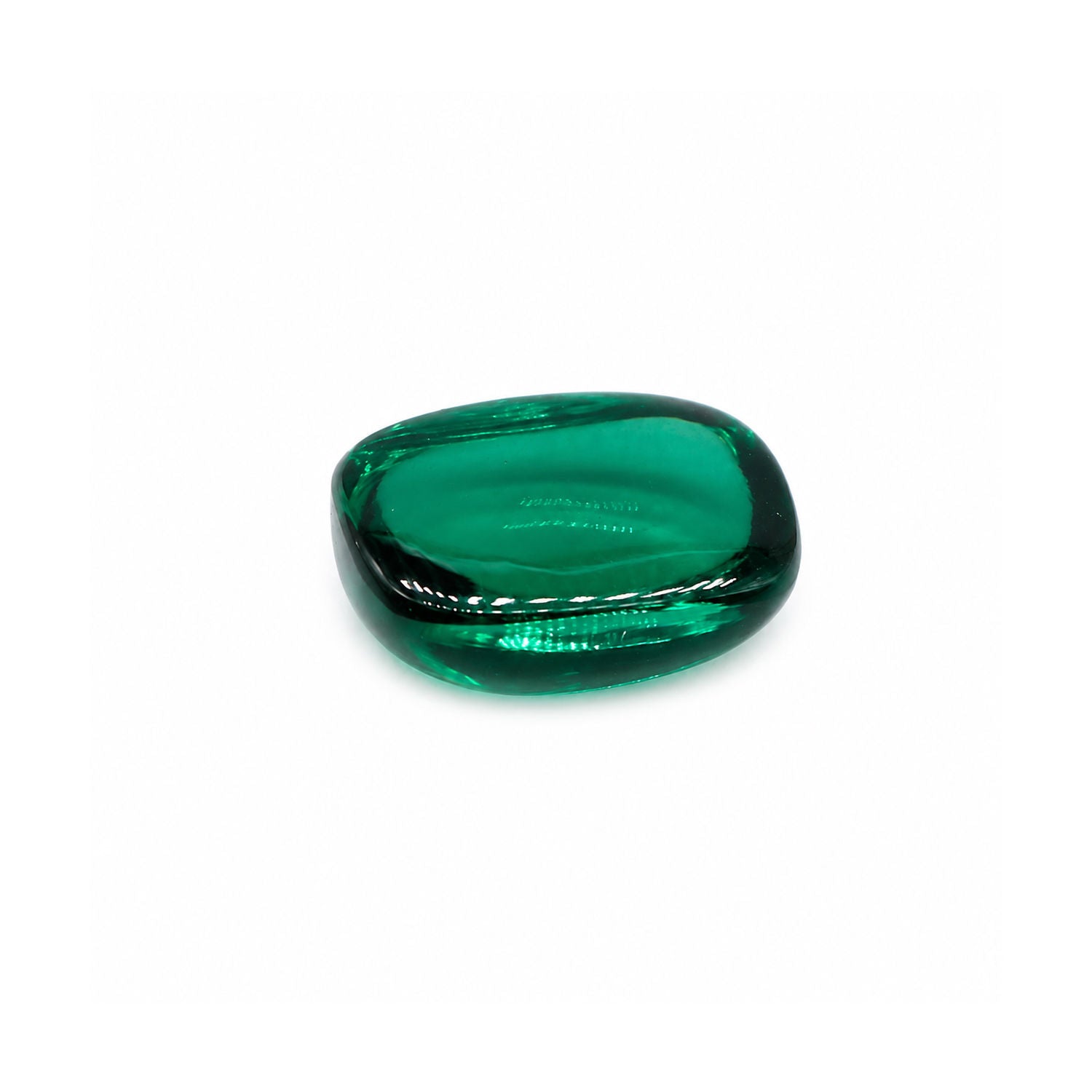 Created Emerald (Zambian Color) Elongated Cushion Cabochon