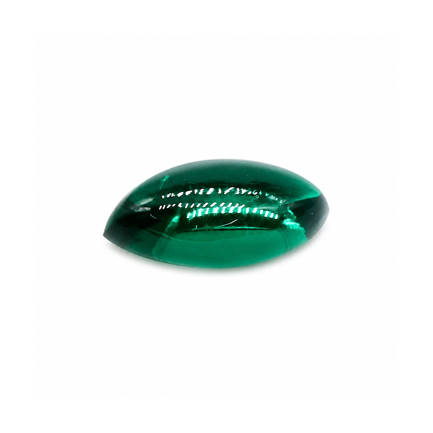 Created Emerald (Zambian Color) Marquise Cabochon