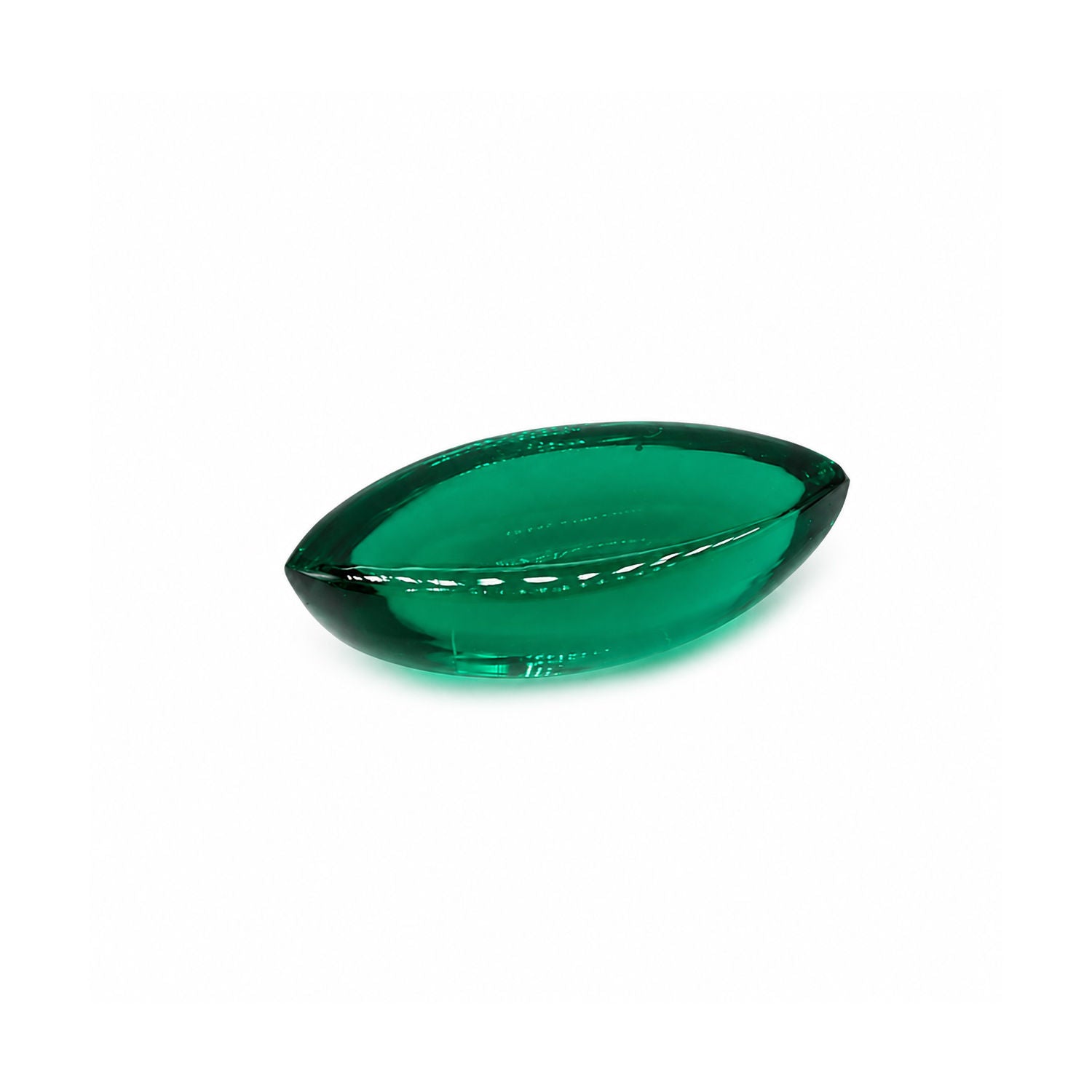 Created Emerald (Zambian Color) Marquise Cabochon
