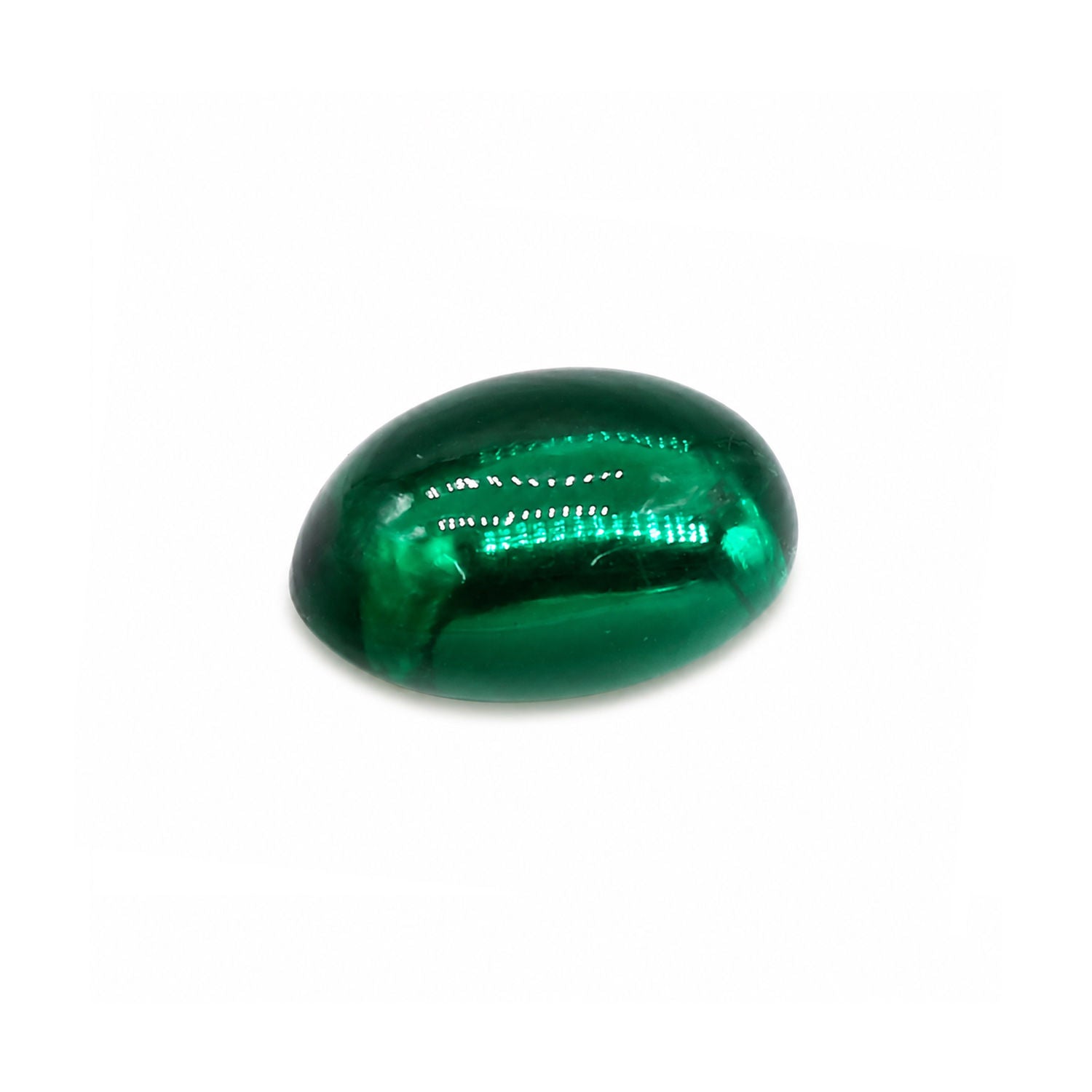 Created Emerald (Zambian Color) Oval Cabochon