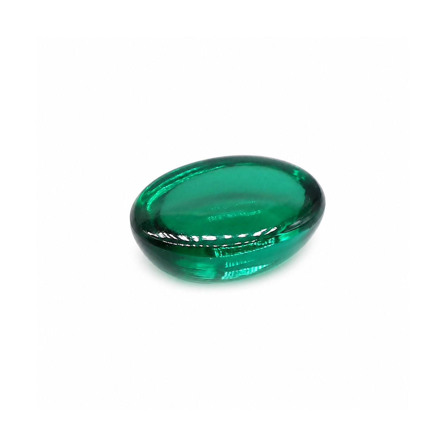 Created Emerald (Zambian Color) Oval Cabochon
