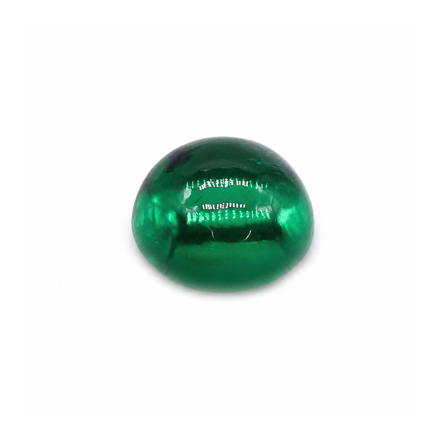 Created Emerald (Zambian Color) Round Cabochon