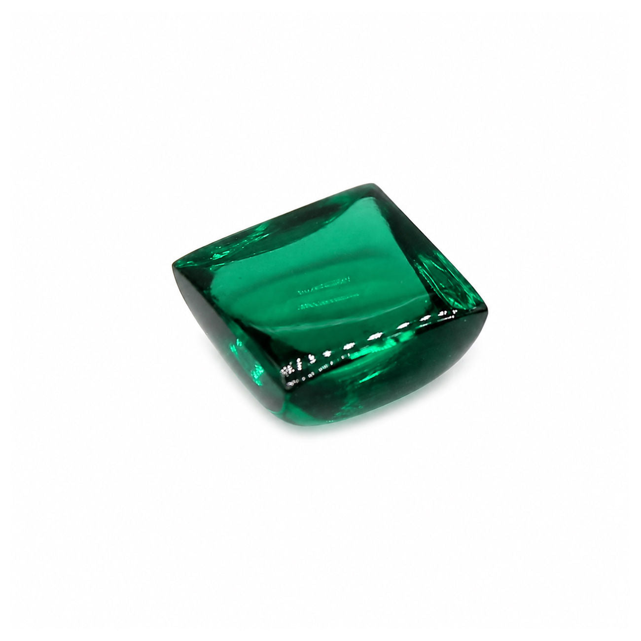 Created Emerald (Zambian Color) Square Cabochon