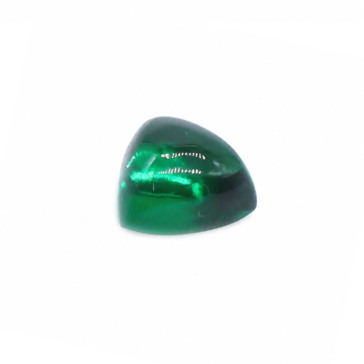 Created Emerald (Zambian Color) Trillion Cabochon