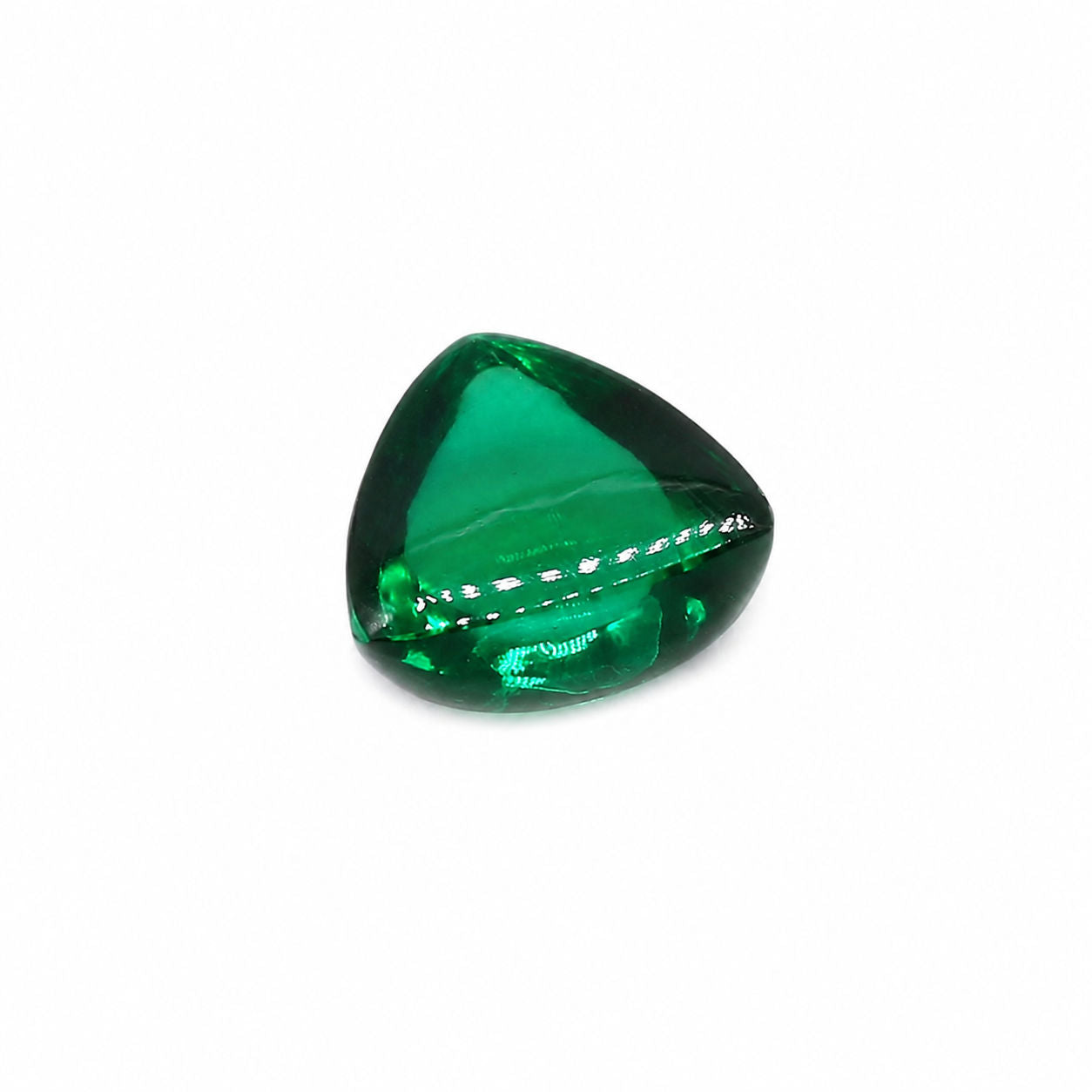 Created Emerald (Zambian Color) Trillion Cabochon