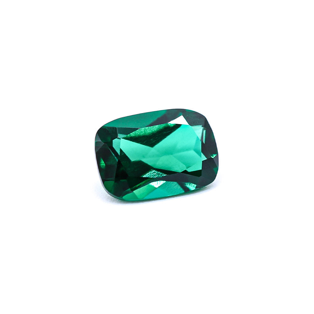 Created Emerald (Zambian Color) Elongated Cushion Faceted