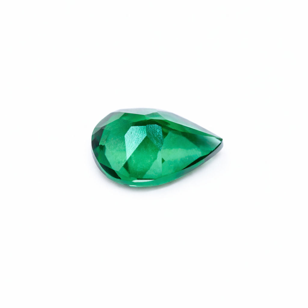 Created Emerald (Zambian Color) Pear Faceted