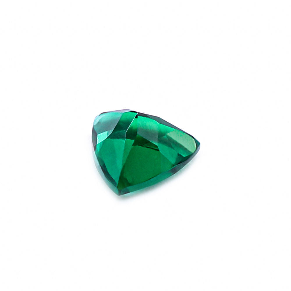 Created Emerald (Zambian Color) Trillion Faceted