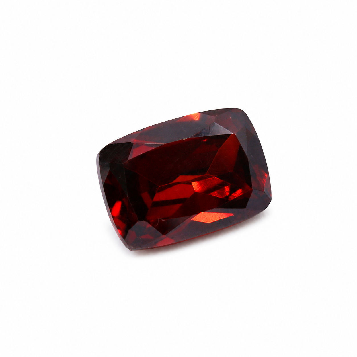 Cubic Zirconia (Garnet Color) Elongated Cushion Faceted