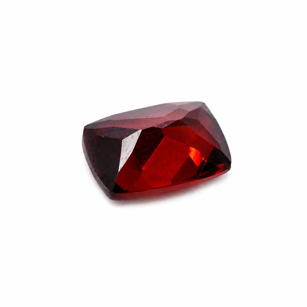 Cubic Zirconia (Garnet Color) Elongated Cushion Faceted
