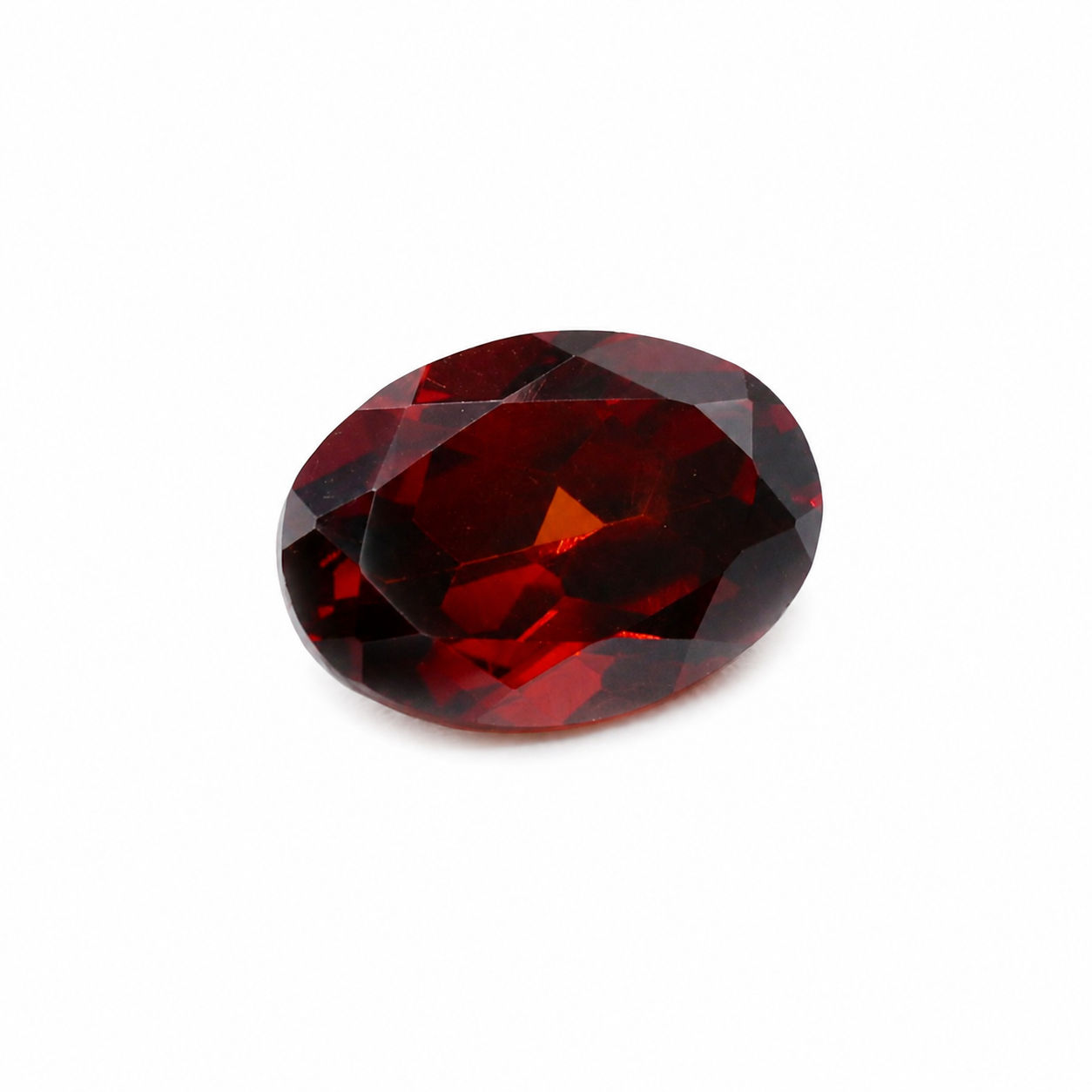 Cubic Zirconia (Garnet Color) Oval Faceted
