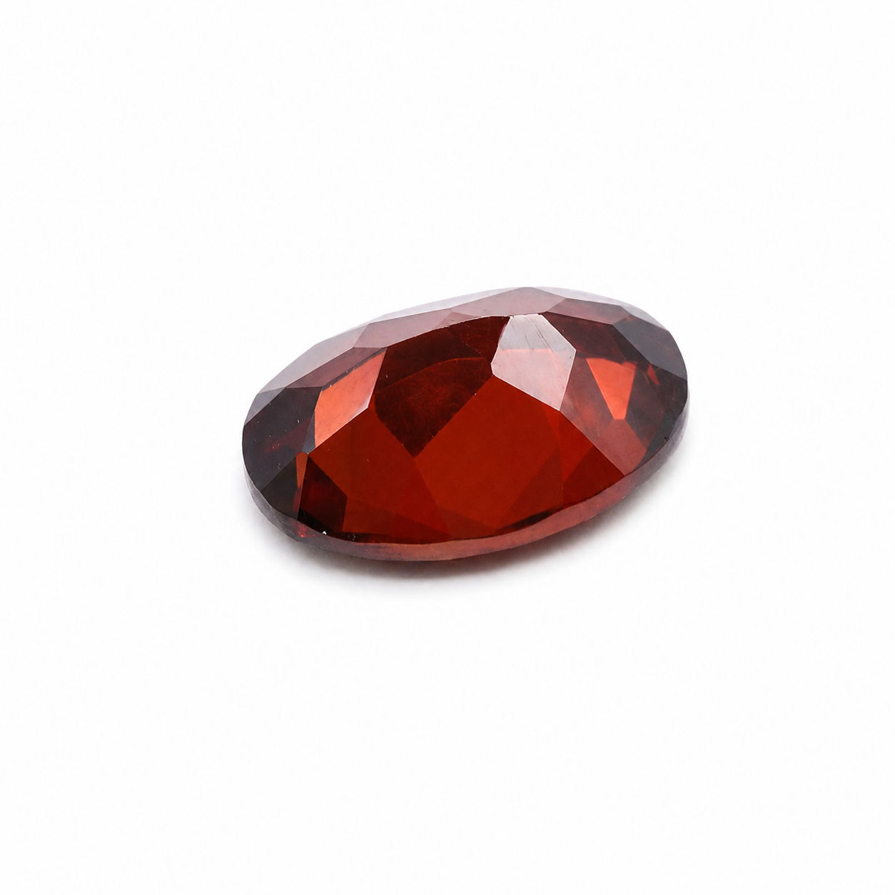 Cubic Zirconia (Garnet Color) Oval Faceted