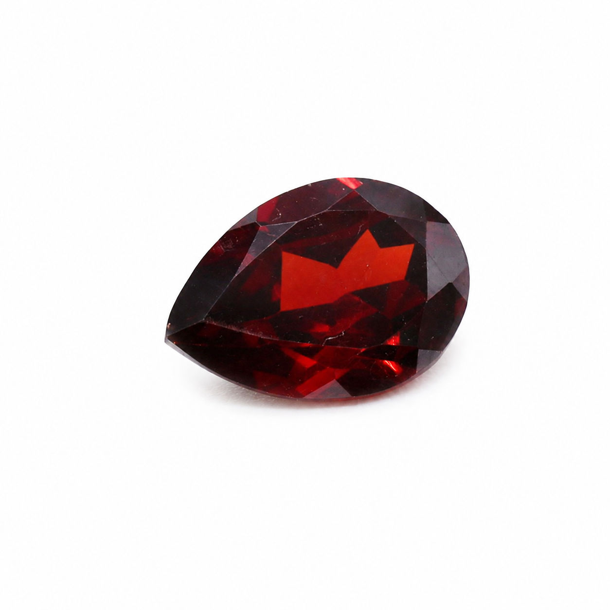 Cubic Zirconia (Garnet Color) Pear Faceted