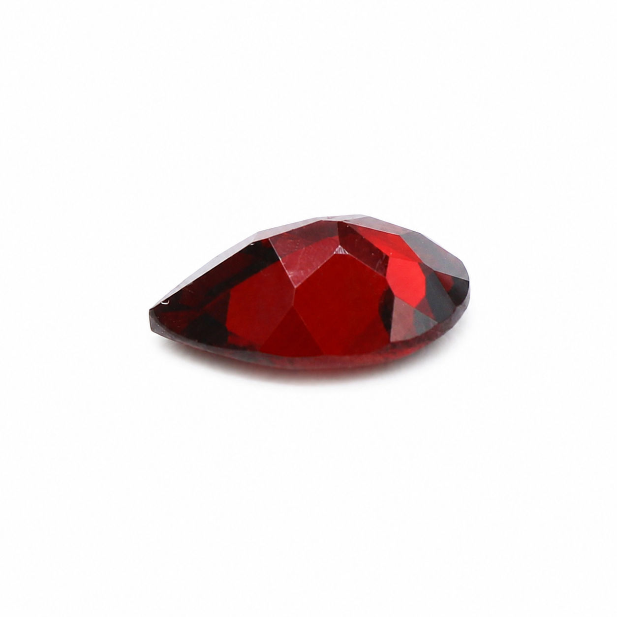 Cubic Zirconia (Garnet Color) Pear Faceted