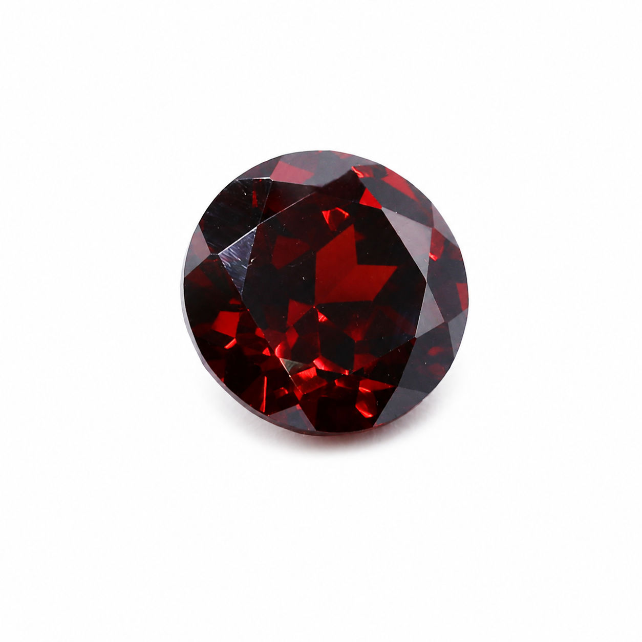 Cubic Zirconia (Garnet Color) Round Faceted